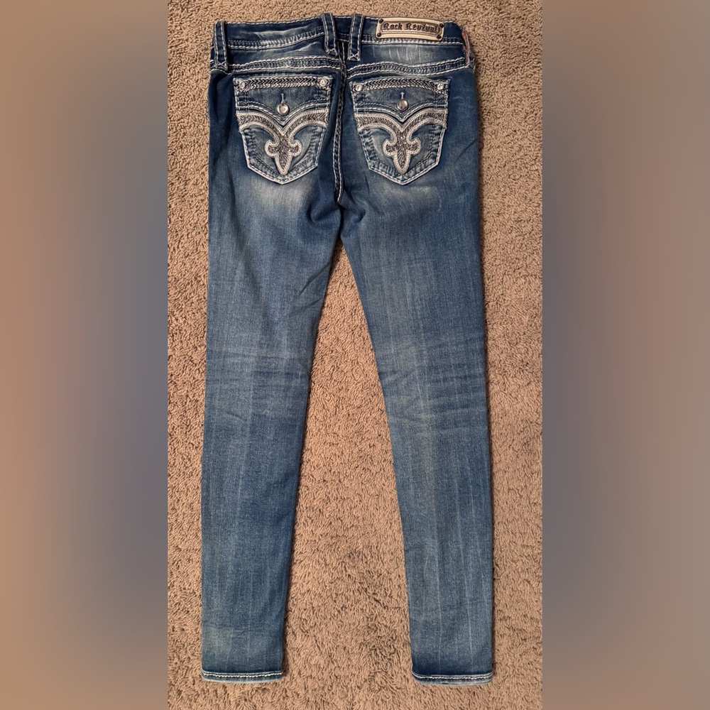 Excellent Like New Rock Revival Oliana Skinny Jeans 28